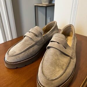 Anne Klein Tan Flats with Suede Finish